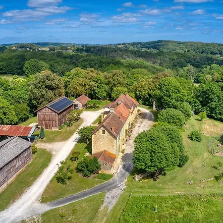 Paisible Proche Sarlat Avec Animaux Et Jardin - Fr-1-616-295 펜션 *